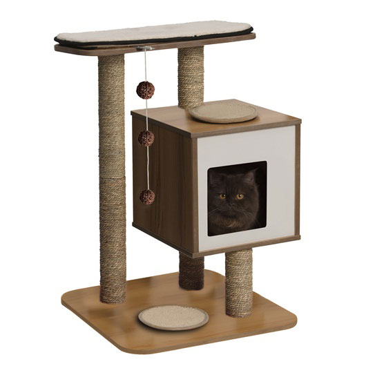 Hagen Premium Cat Furniture V-Base - Walnut