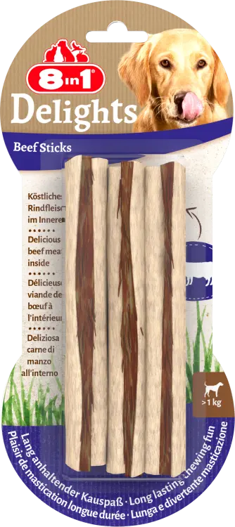 8in1 Delights Beef Sticks 3 pcs 75gm