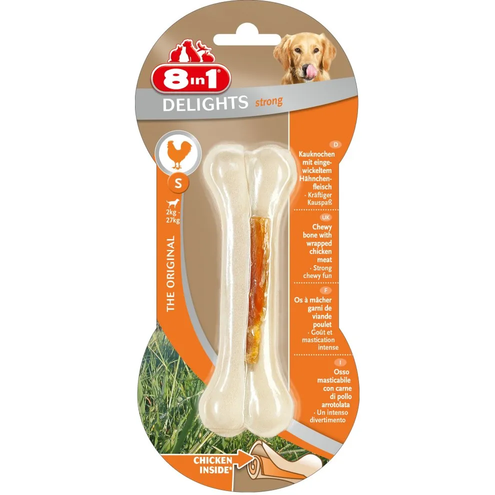 8in1 Delights Chicken Bones Strong S 55gm