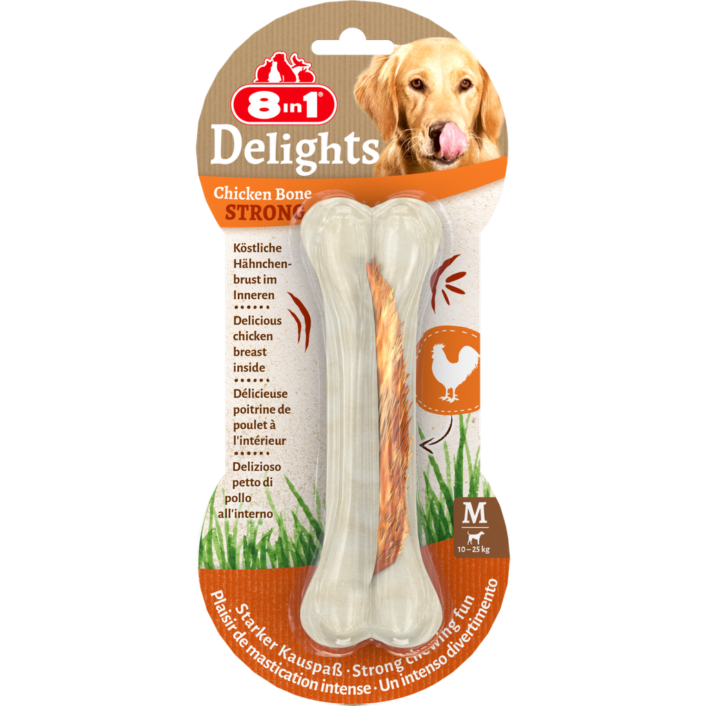 8in1 Delights Chicken Bones Strong M, 90 g