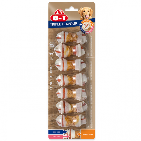 8in1 8in1 Triple Flavour Bones XS, 7pcs, 98 g