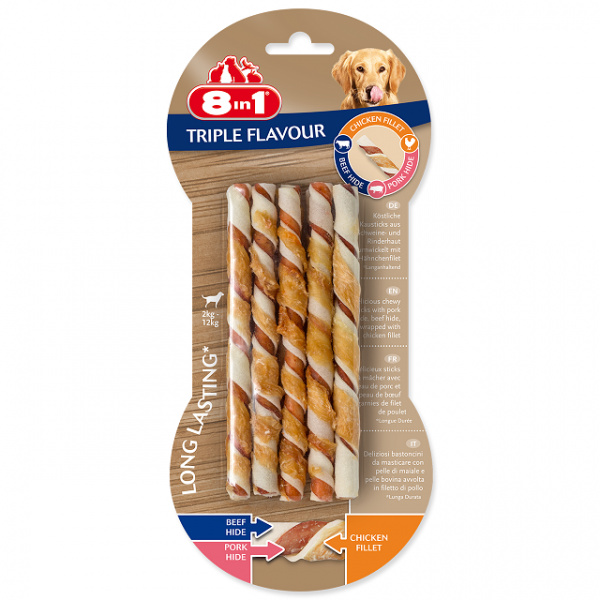 8in1 Triple Flavour Twisted Sticks 10pcs, 70 g