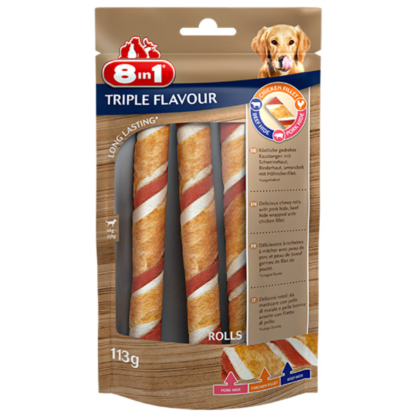 8in1 8in1 Triple Flavour Rolls 113 g