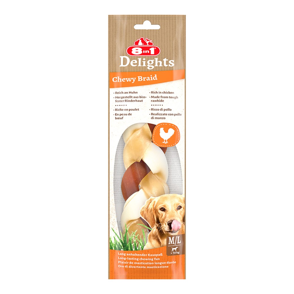 8in1 8in1 Delights Chewy Braids M/L, 80 g