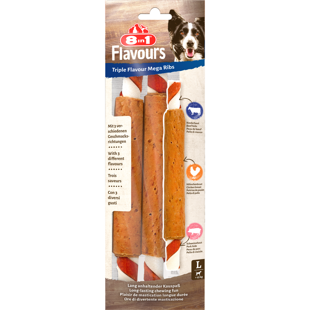 8in1 8in1 Triple Flavour Mega Ribs 140 g