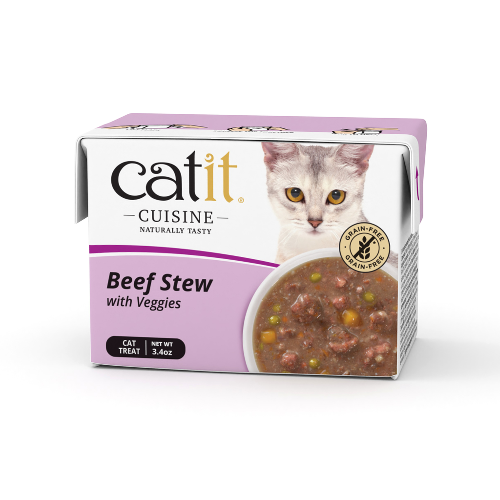 CatIt Cuisine Beef Stew with Veggies, 95 g Tetra, 12pcs/box