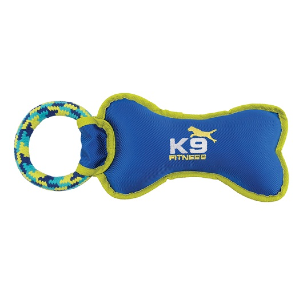 ZEUS K9 Fitness by Zeus Tough Nylon Bone with Rope Tug 30.5 cm