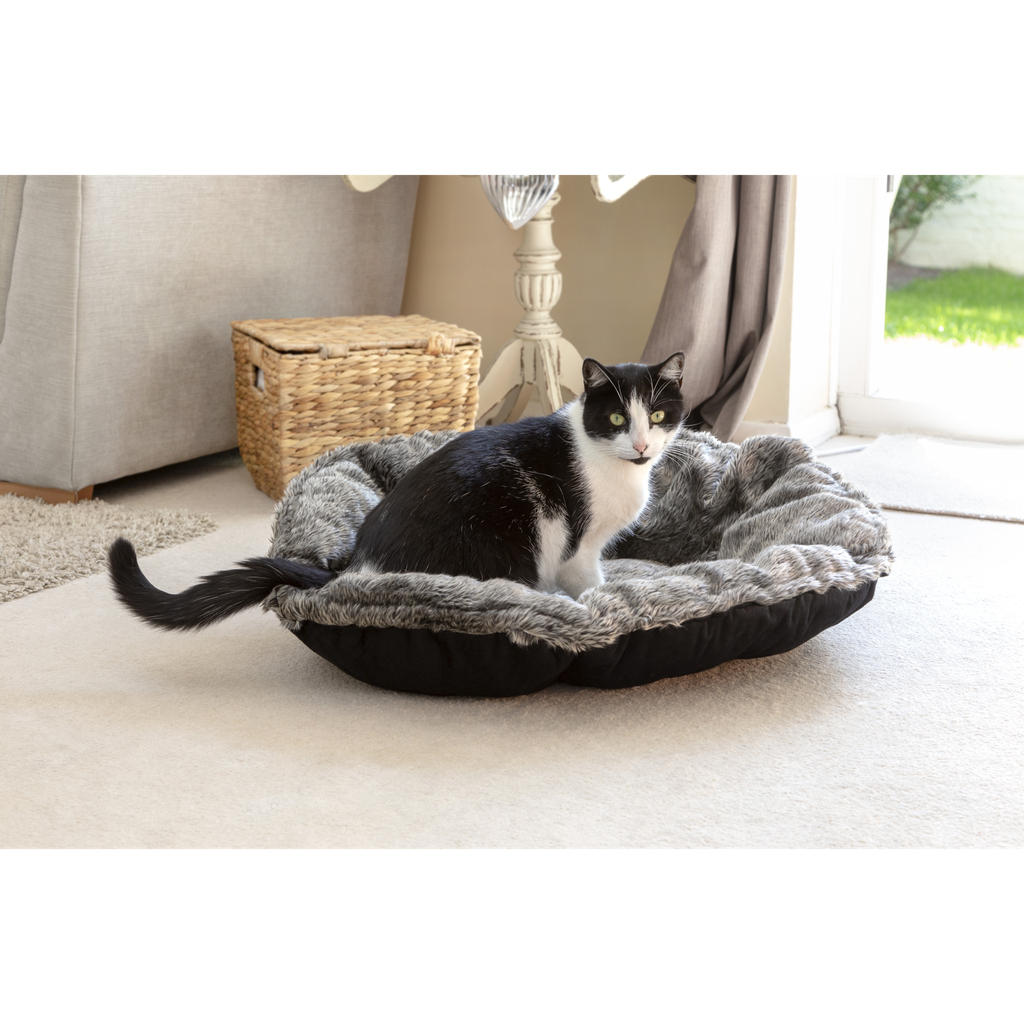 MIKKI Mikki Cat Luxury Magic Pet Bed Pillow - Charcoal