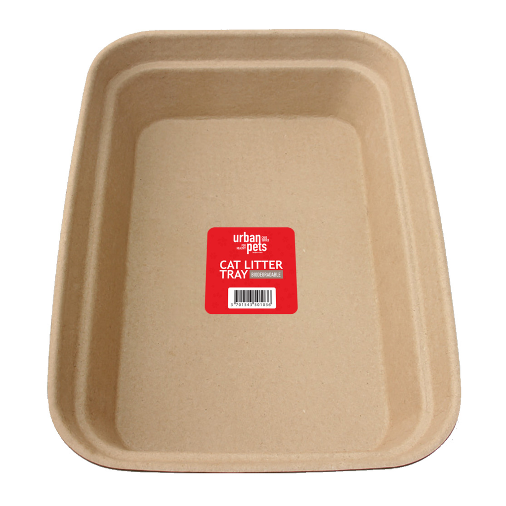 URBAN PETS Biodegradable Cat Litter Tray Large, 46 x 35.5 x 10 cm