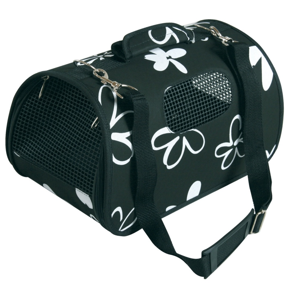 Zolux Pet Carrier Flower Black, Small