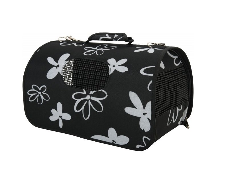 ZOLUX Pet Carrier Flower Black, Large
