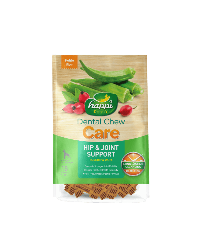 Happi Doggy Dental Chew Care-Hip & Joint Support 2.5inch 18pcs 150gm