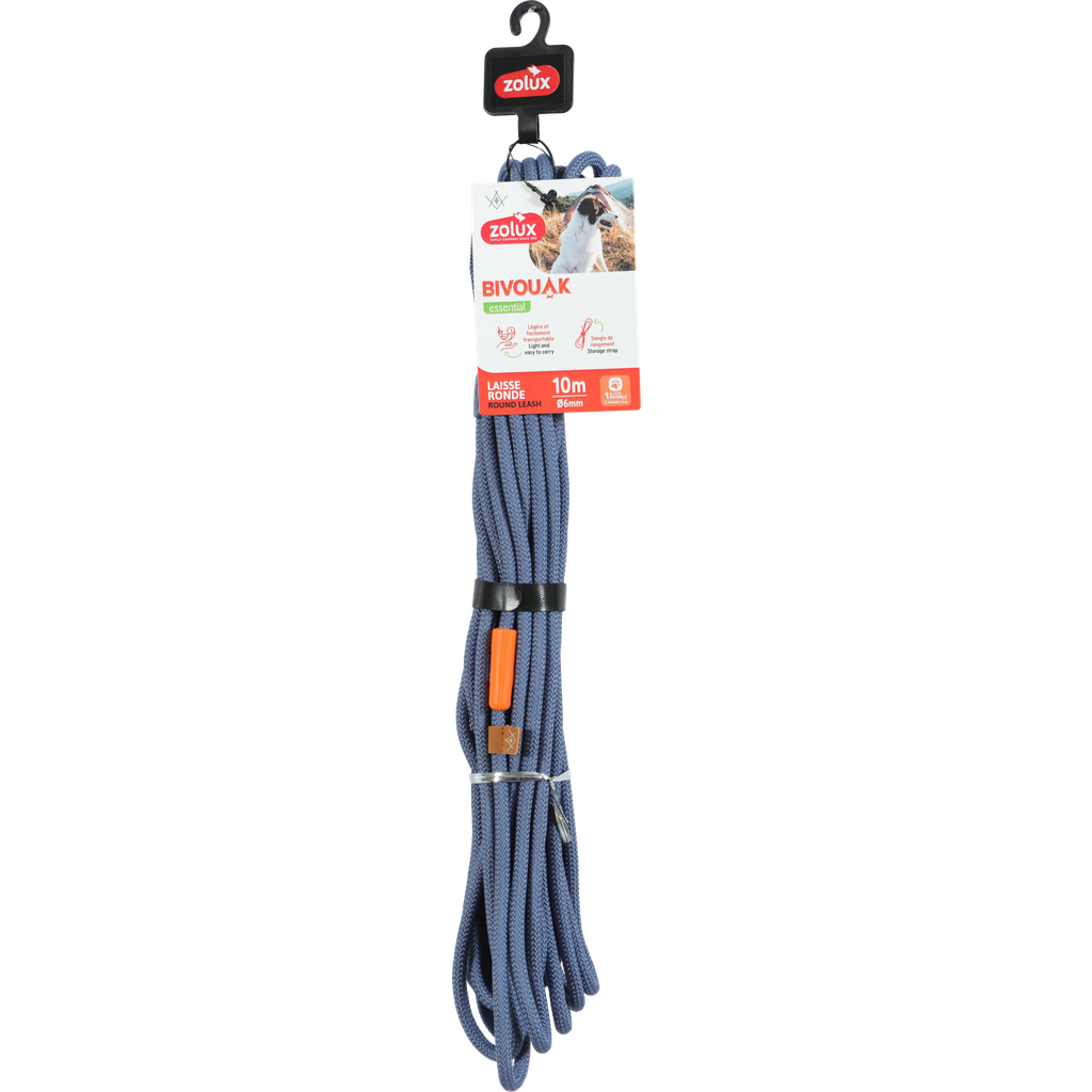 ZOLUX BVK Polyester Lead for Dog Blue, 10 m/ 6 mm