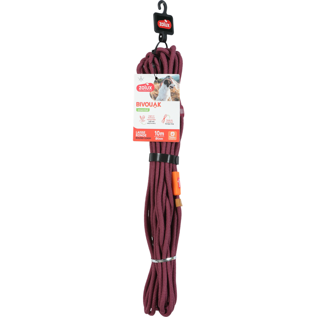Zolux BVK Polyester Lead for Dog Red, 10 m/ 6 mm