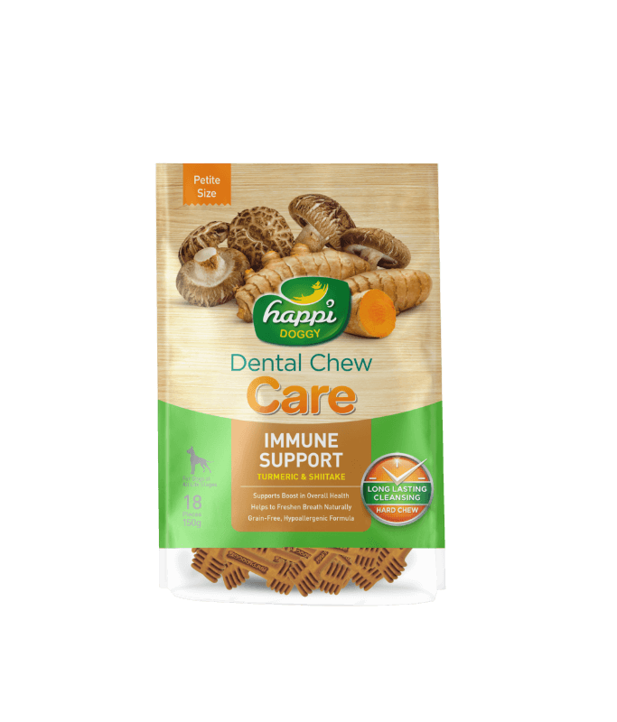 Happi Doggy Dental Chew Care Immune Support 2.5inch 18pcs 150gm