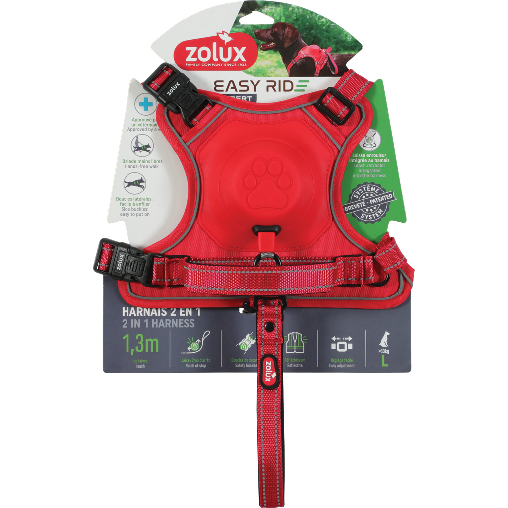 ZOLUX Easyride Harness Red, Large