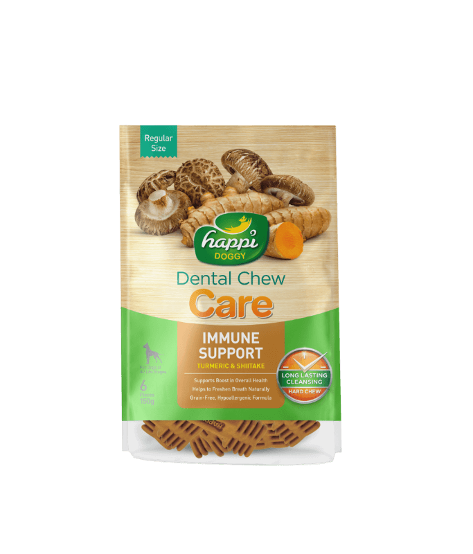 Happi Doggy Dental Chew Care Immune Support 4inch 6pcs 150gm
