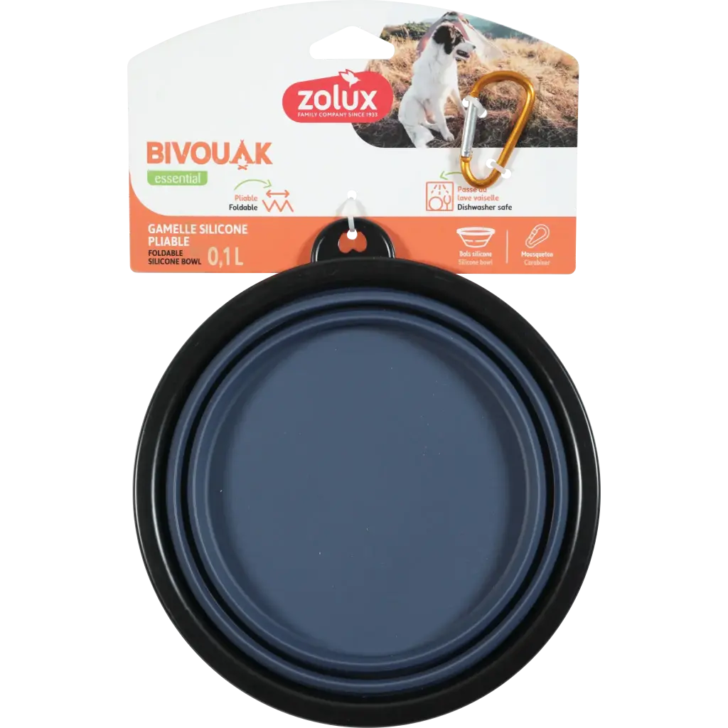 Zolux BVK Foldable Soft Bowl Blue, 1 L
