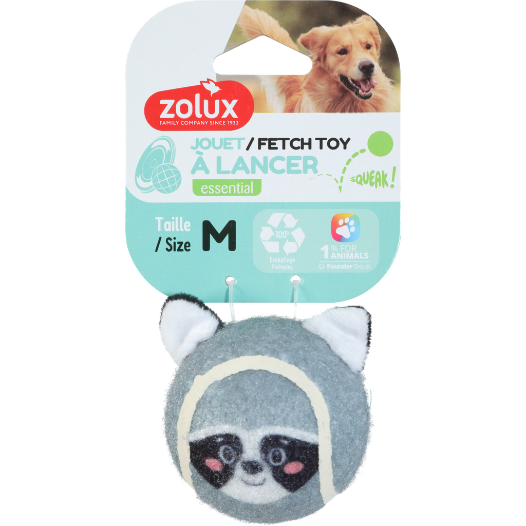 ZOLUX Tennis Ball Raccoon Medium