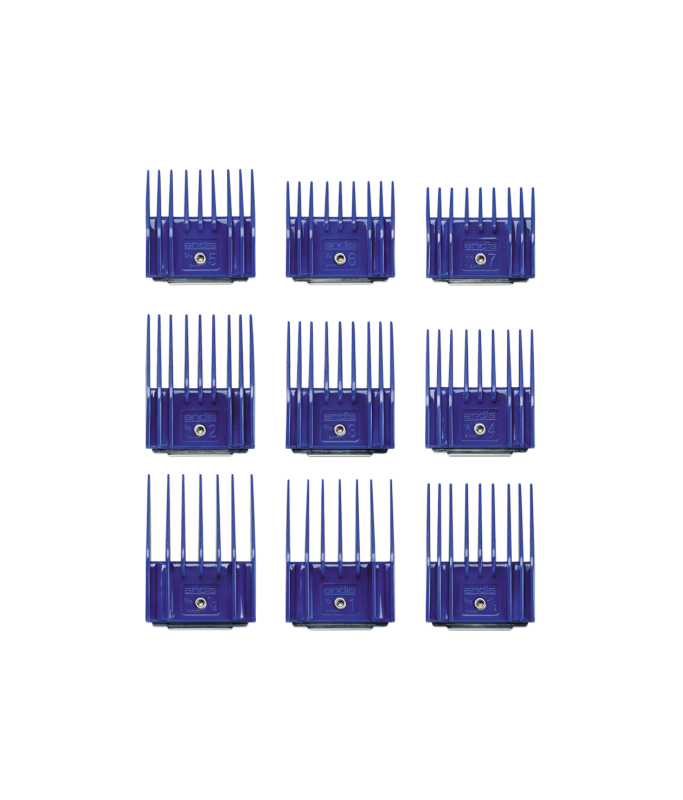 Andis 9pc Pet Animal Clipper Attachment Combs #1/2 +#1-1/2 +#1 to #7