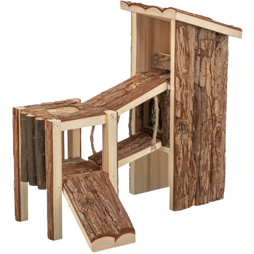 Trixie Tjorven Bark Wood Playground for Small Pets - 32X19X29CM