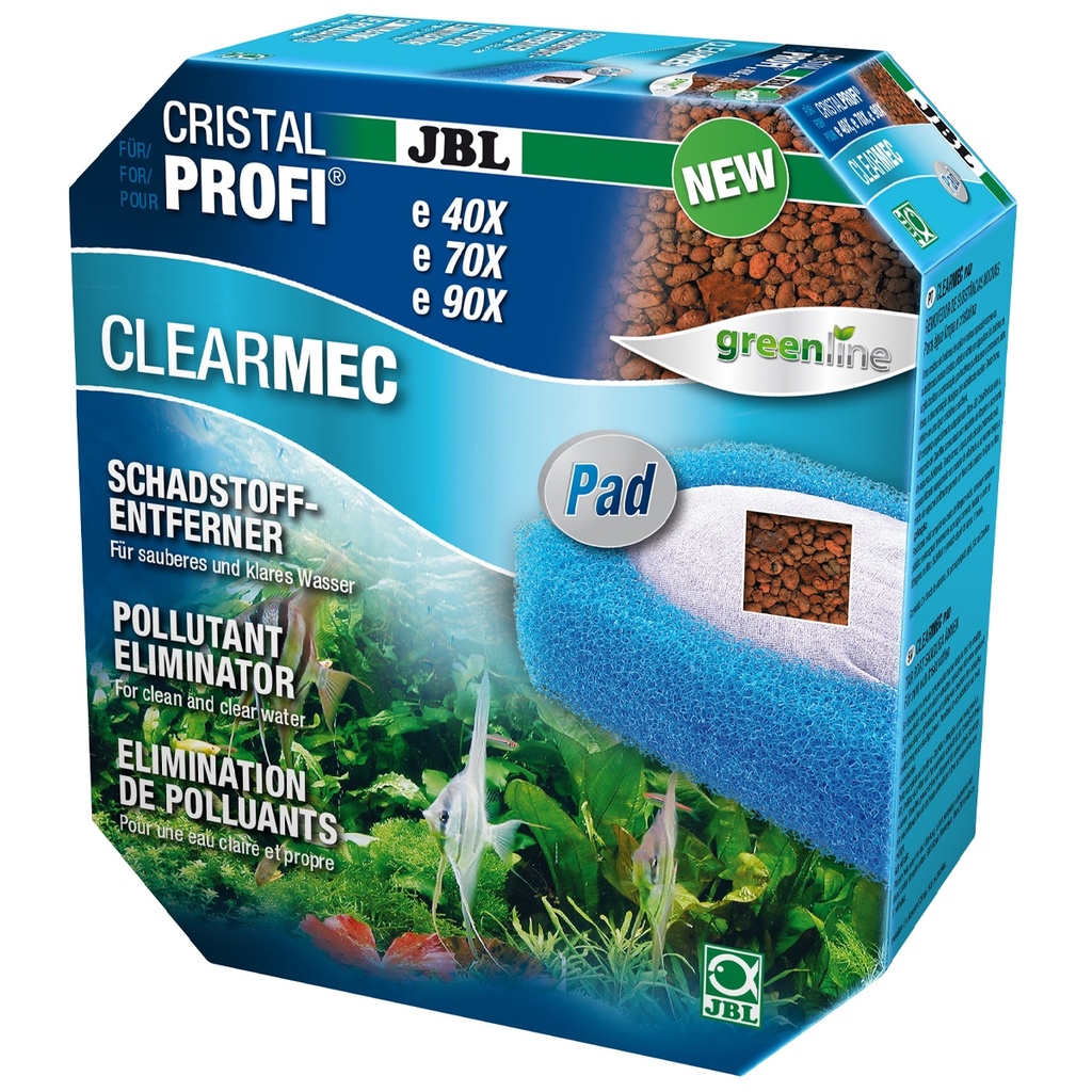 JBL ClearMec Plus Pad CristalProfi e700/900 Set with Nitrite Nitrate and Phosphate Eliminator 500ml