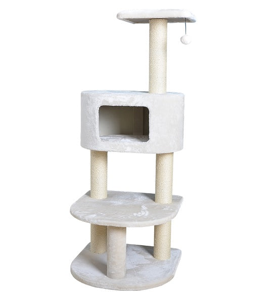 ebi Salisbury Scratching Post for Cats - CREME/58X58X140CM