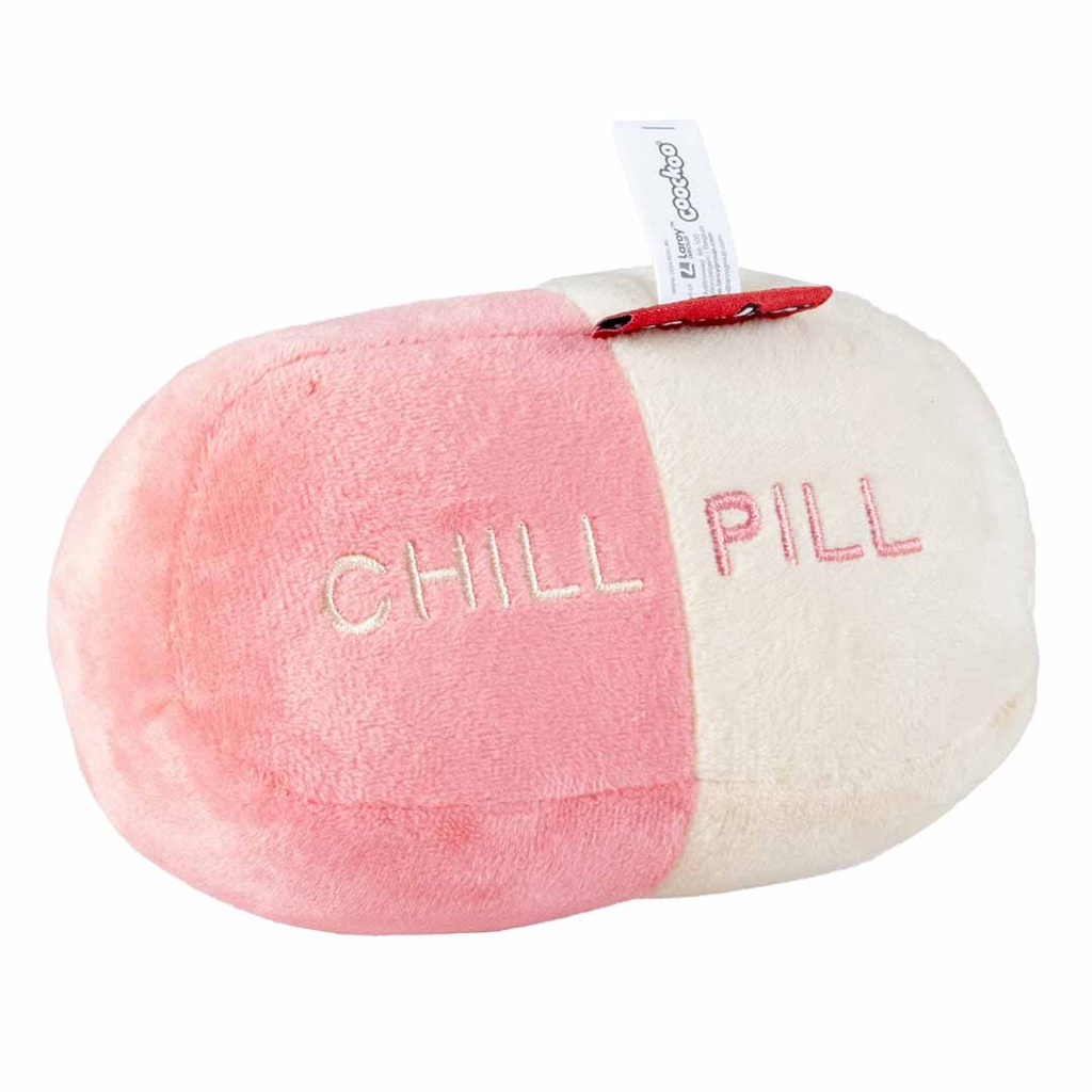 ebi Coockoo CHILL PILL Kicking Cushion Cat Toy - PINK/16X7X9CM