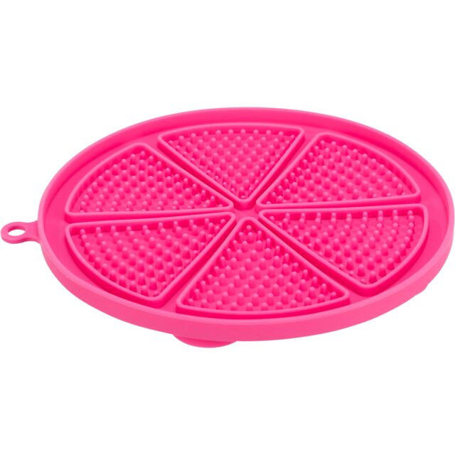 Trixie Lick'n'Snack Round Mat with Suction Pad for Dogs - PINK/18CM