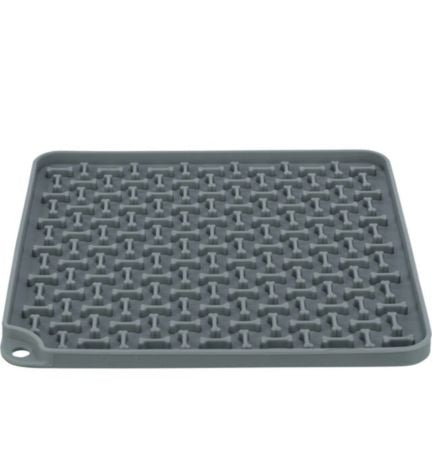 Trixie Lick'n'Snack Square Silicon Mat for Dogs - DARK GREY/20X20CM