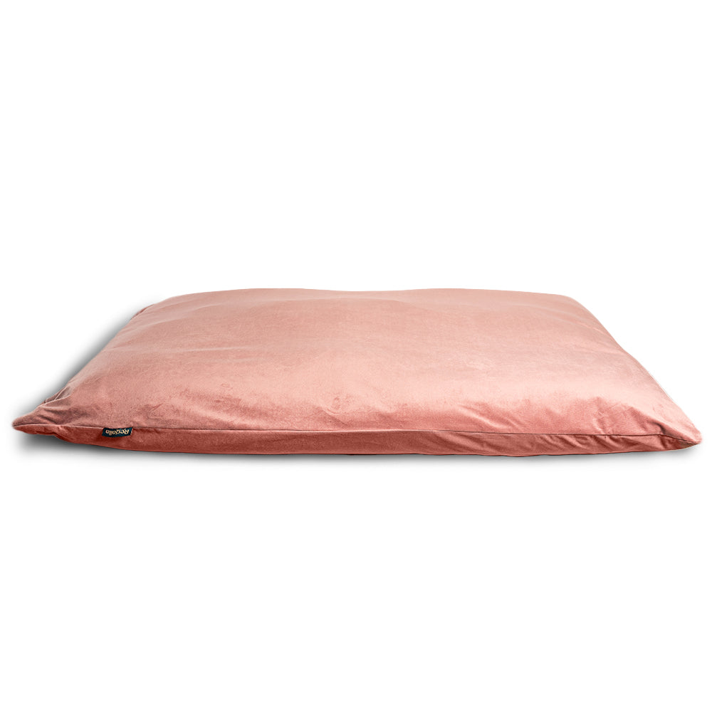 Regalia Velvet Deep Duvet Dog Bed - ROSE/LARGE