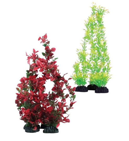Hugo Kamishi Rose Leaf Aquarium Plant Décor - RED&GREEN/20CM