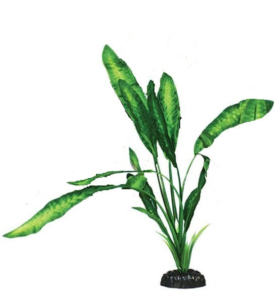 Hugo Kamishi Narrow Leaf Silk Aquarium Plant Décor - GREEN/20CM