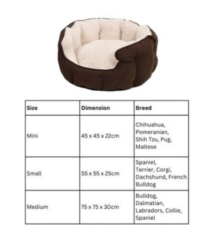 51DN Sheep Soft Bed for Dogs - BEIGE-BROWN/55X55X25CM