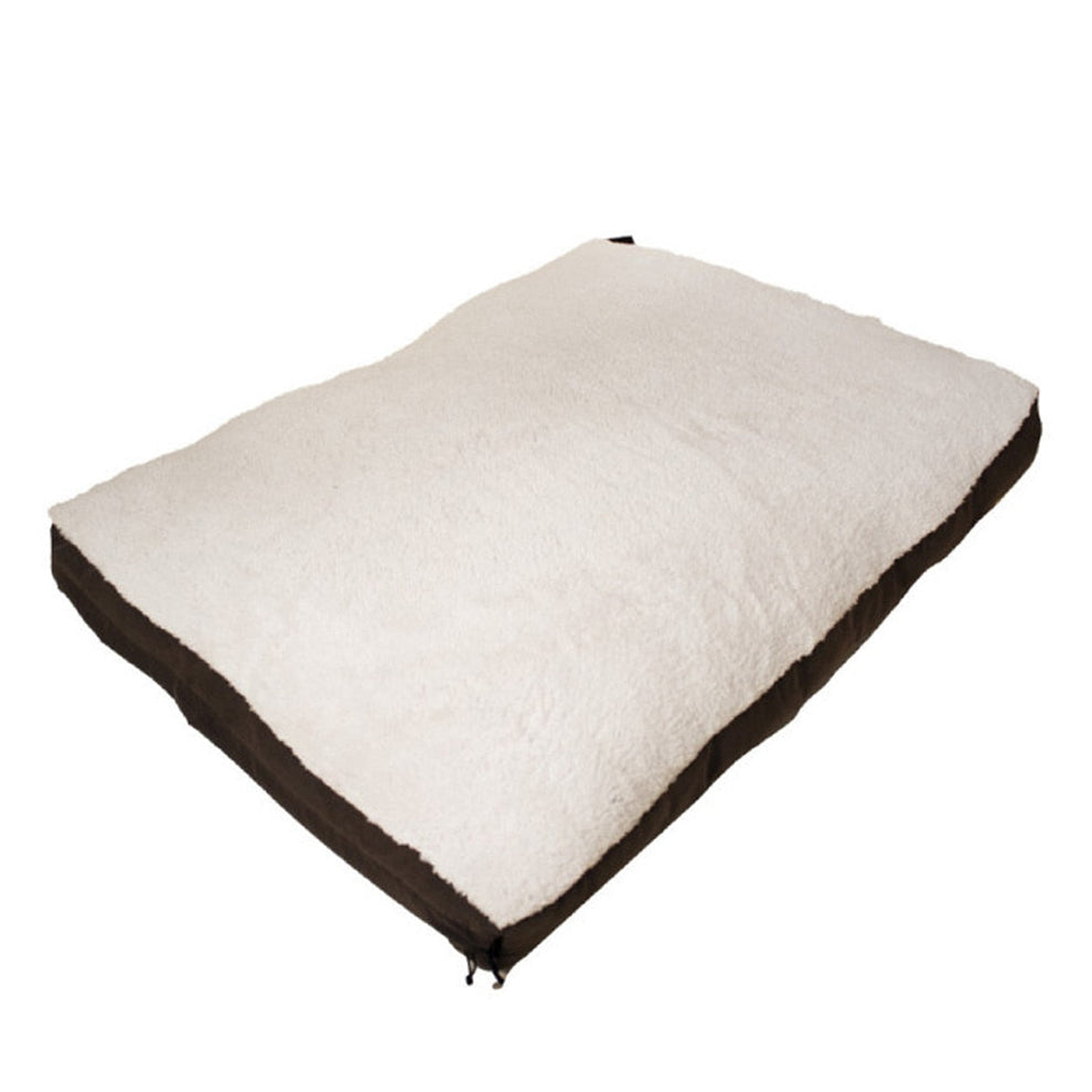 51DN Sheep Box Pillow Dog Bed - BEIGE-BROWN/100X70X12CM