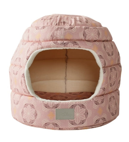 PetShop by Fringe Studio Star Tile Canvas Hut Cat Bed - MAUVE/14X15X15