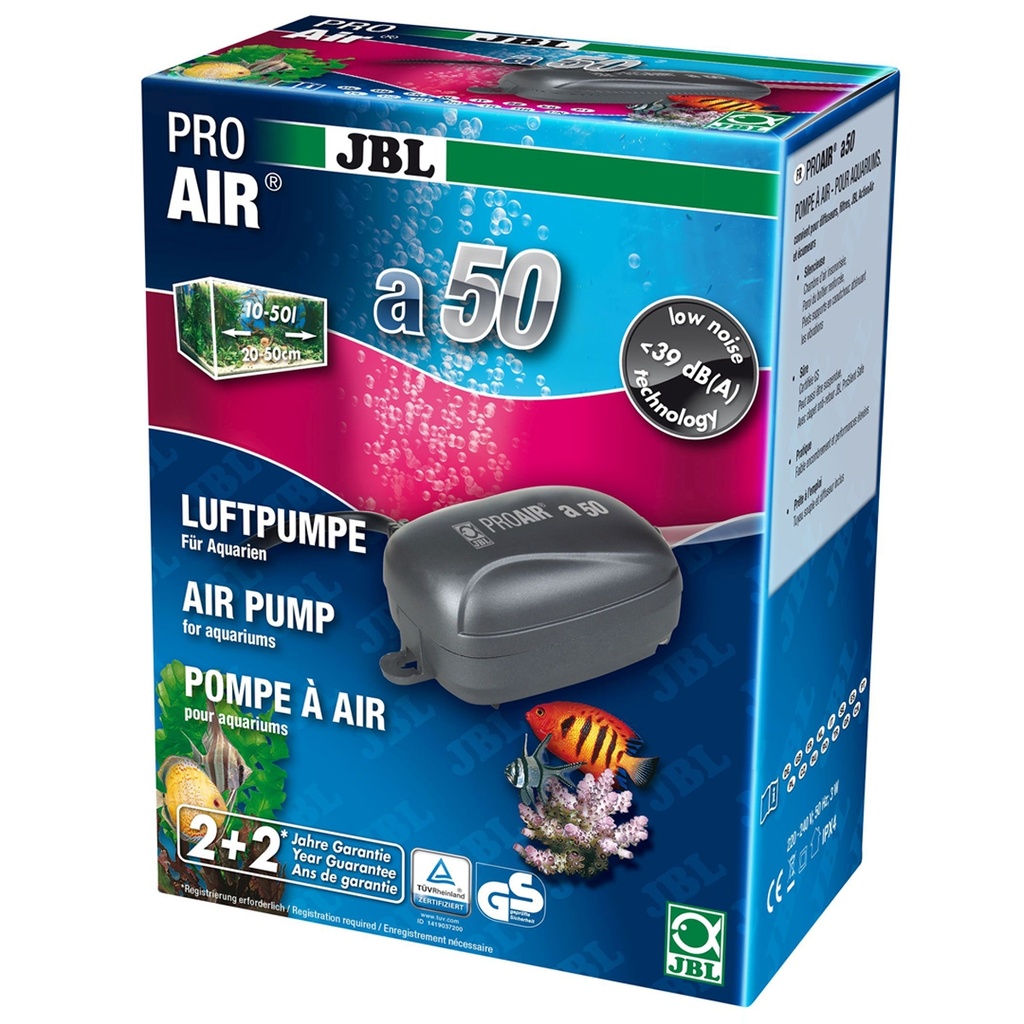 JBL Prosilent A50 Air Pump 50Lph For Fresh And Saltwater Aquariums 10-50L