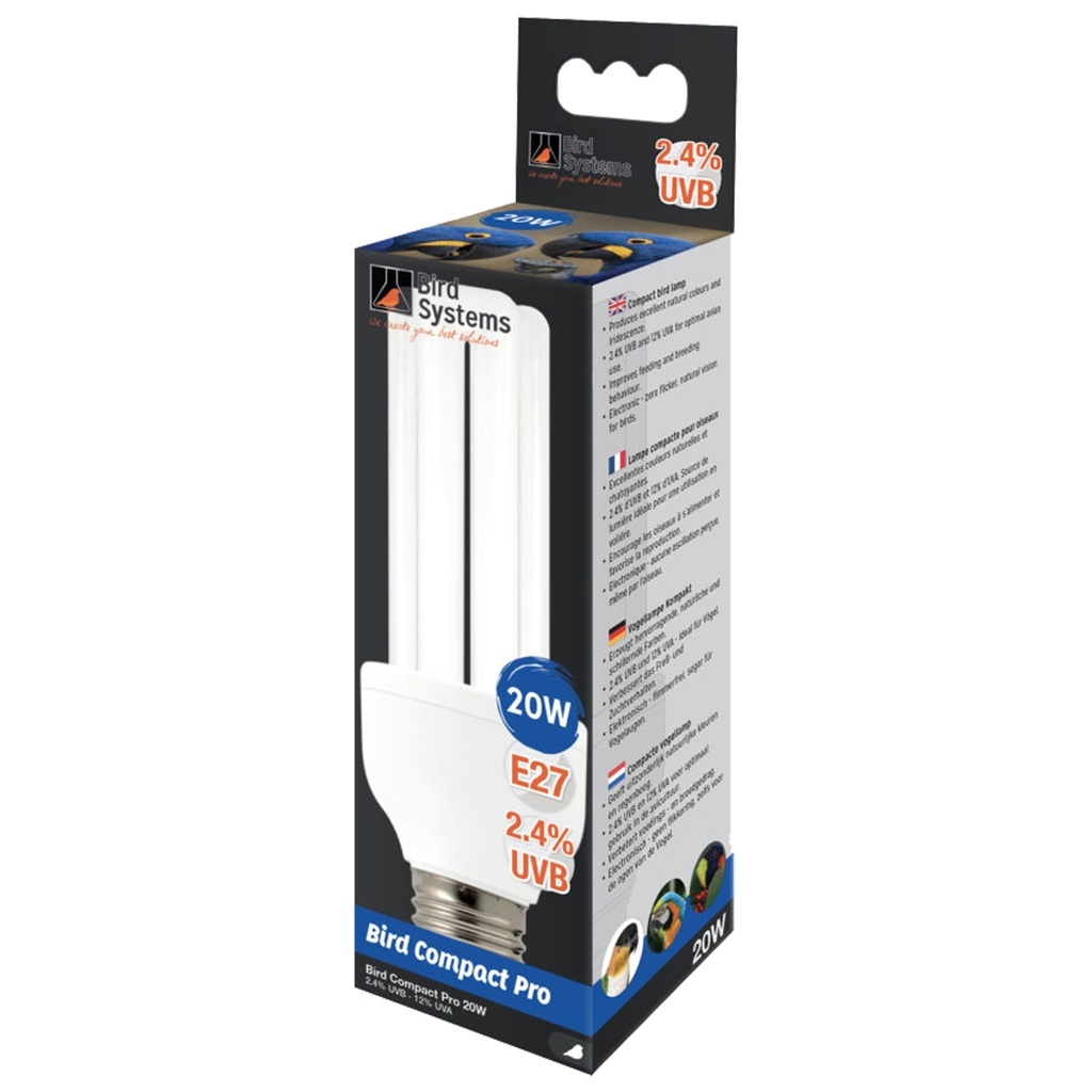 Aquarium Systems Bird Compact Lamp Pro 2.4% UVB 20W