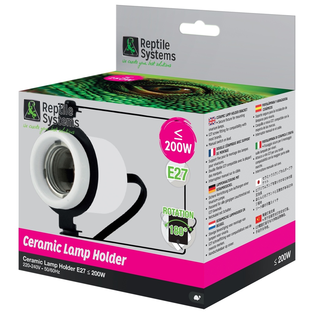 Reptile Systems E27 Ceramic Rotating Holder 200W