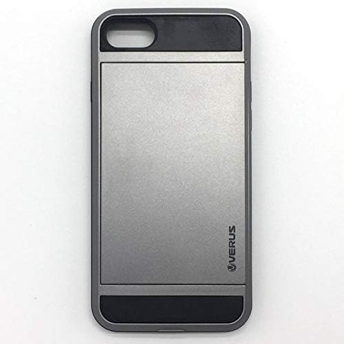 Verus Damda iPhone 7 Case Dual Layer Protective with Card Slot Grey