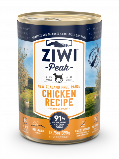 ZIWI Peak Dog Tin Wet Chicken 390gm