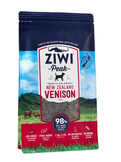 ZIWI Peak Gently Air Dried New Zealand Venison Dog Food 1kg