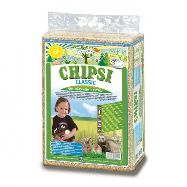 [500102-3.2kg] JRS Chipsi Classic Pet Litter Weight 3.2kg / 60L