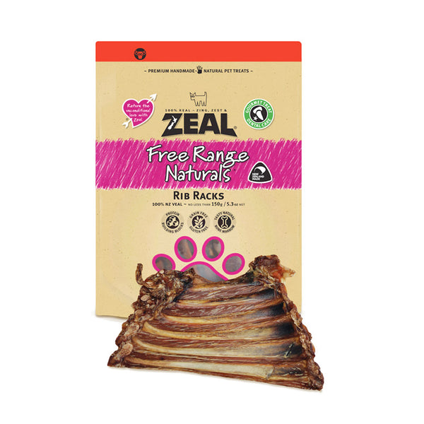 Zeal Free Range Naturals Rib Racks Dog Treats 150gm