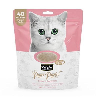 Kit Cat Purr Puree Tuna and Salmon Value Pack 600gm