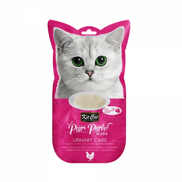 [3223] Kit Cat Purr Puree Plus Urinary Care Chicken 4x15gm