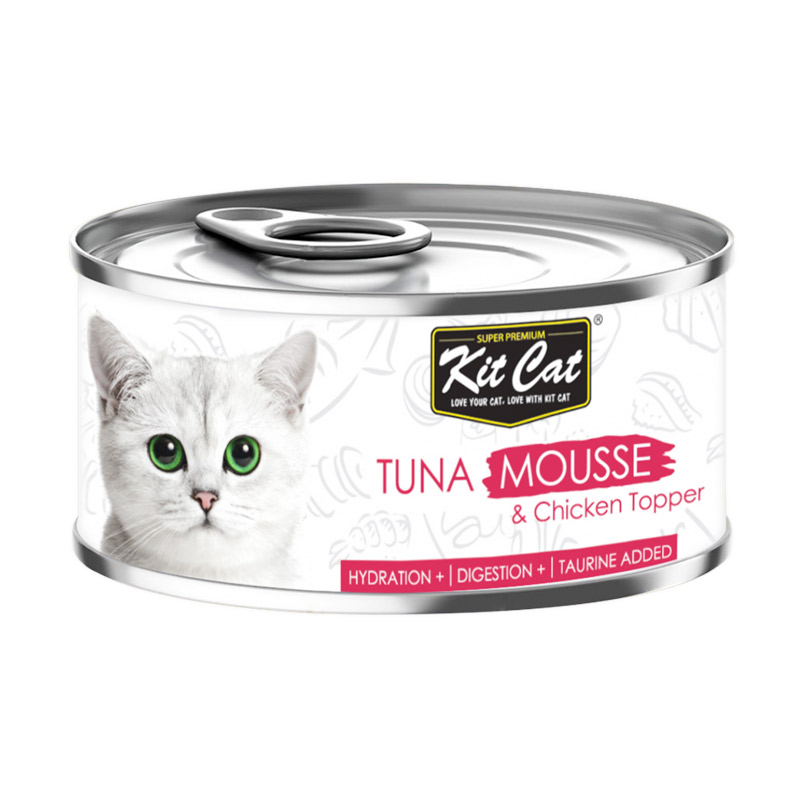 Kit Cat Tuna Mousse with Chicken Toppers 80gm
