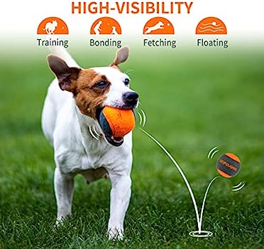 Skipdawg Original Tennis Squeaker Ball Dog Toy, 4 pack Medium