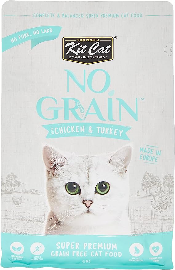 Kit Cat No Grain Chicken & Turkey Super Premium Cat Food 1kg 