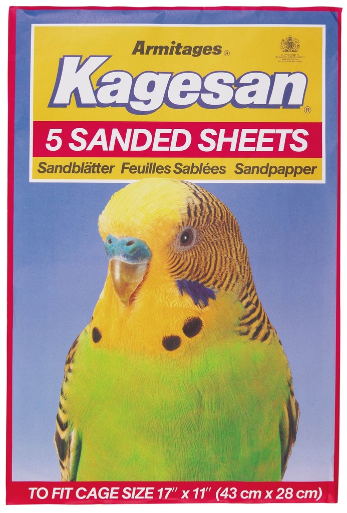 Armitage Kagesan Bird Cage Sand Sheets Red 6sheets 43cm